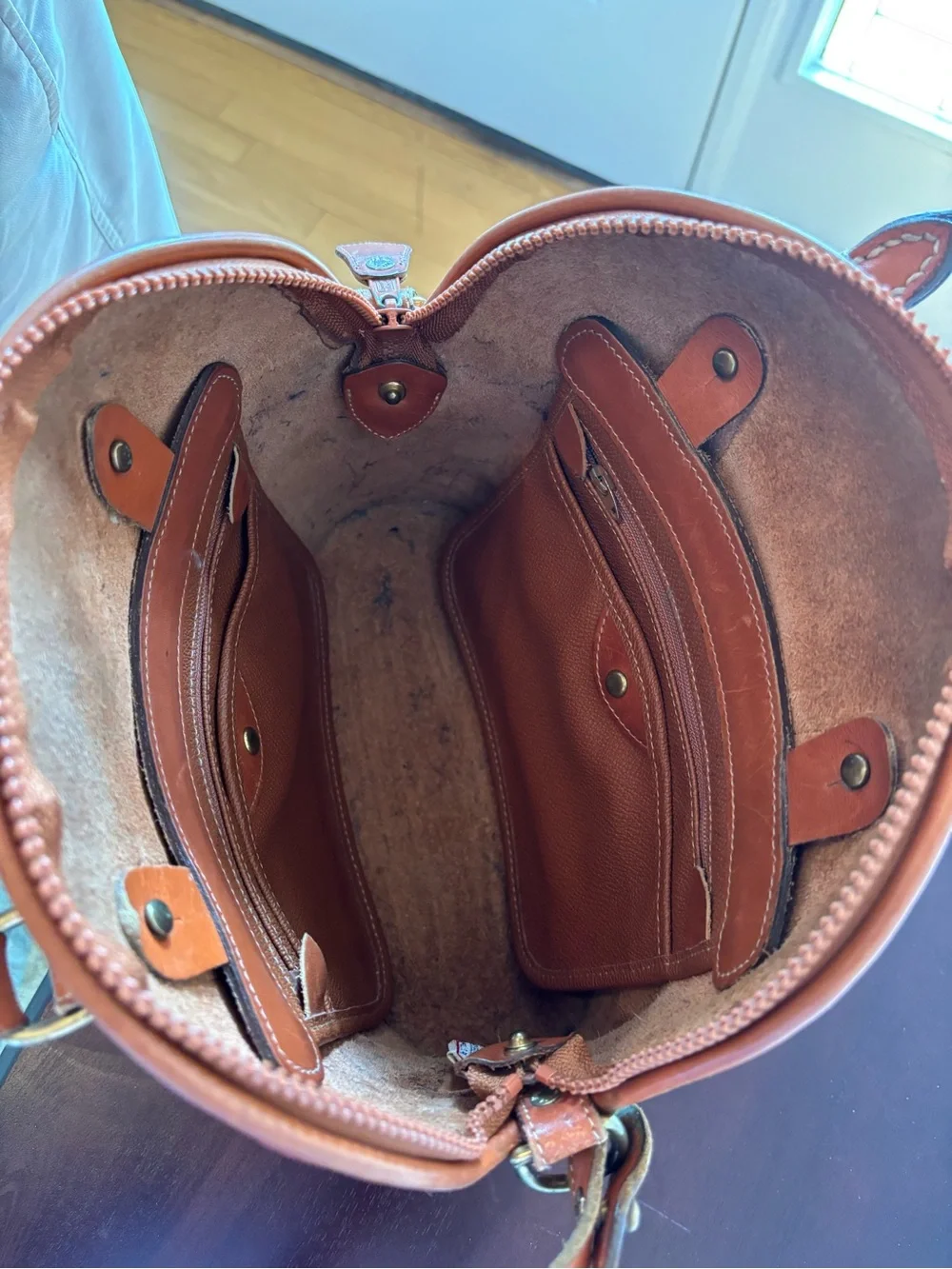 Dooney & Bourke Vintage Tan Leather Satchel